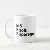 ID Ego Superego | Drie delen van de Psyche Koffiemok (Links)