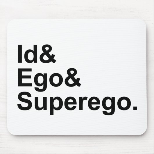ID Ego Superego | Drie delen van de Psyche Muismat (Voorkant)