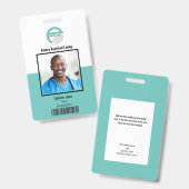 ID-foto-badge hulpfaciliteit Verpleeginstallatie Badge (Voor- en achterkant)