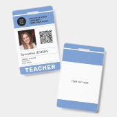 ID Foto QR CODE logo werknemer Badge (Voor- en achterkant)