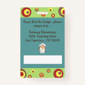 ID-foto van elementaire schooltechnicus Badge (Achterkant)