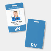 ID geregistreerde Zuster RN werknemer Badge (Voor- en achterkant)