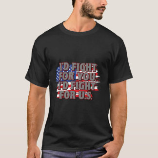 ID-gevecht voor Amerikaans patriottisch patriottis T-shirt