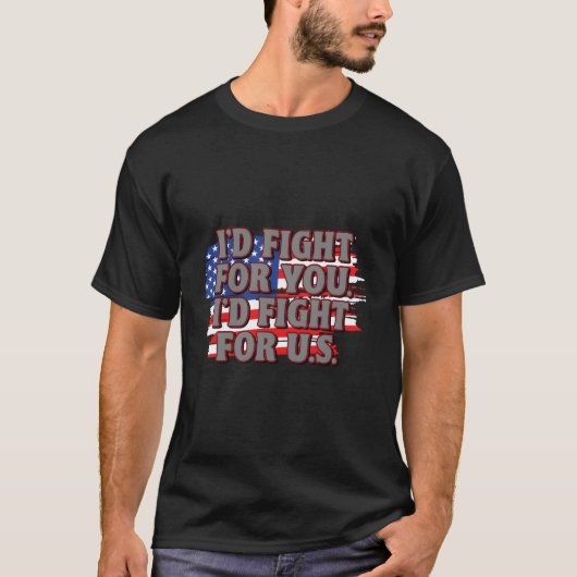 ID-gevecht voor Amerikaans patriottisch patriottis T-shirt (Voorkant)