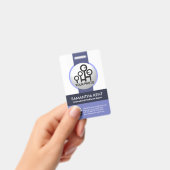 ID Global Blue Shades Stripe Photo Template Badge (Handheld)