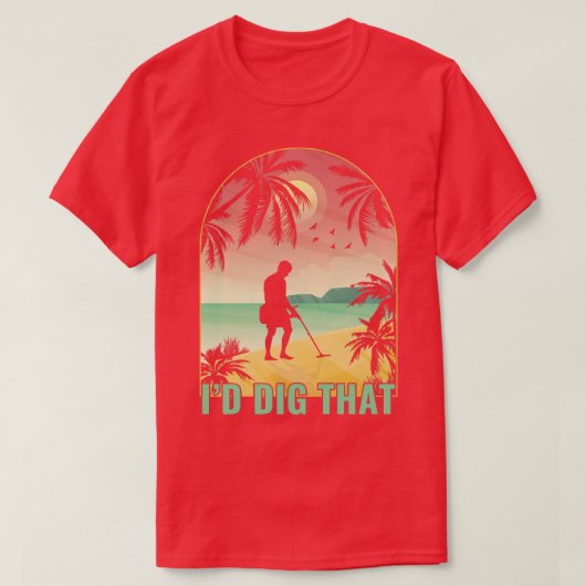 ID graven die metaaldetector grappige metaaldetect T-shirt (Design voorkant)