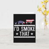 ID Grill dat kippenvarken Koe US Flag BBQ barbecue Kaart (Gele Bloem)