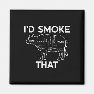 ID Grill die Koe Rundvlees Grafiek BBQ Barbecue Gr Magneet