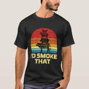 ID Grill die retro BBQ barbecuegrill vlees liefheb T-shirt
