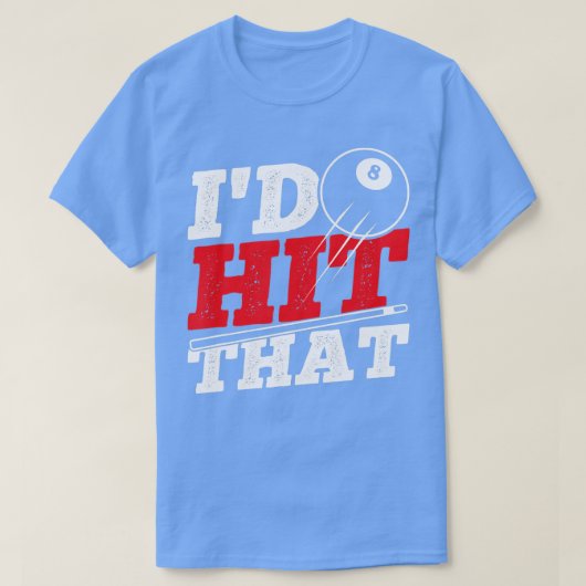 ID HAIT DIE Cue Pool Billiards T-shirt (Design voorkant)