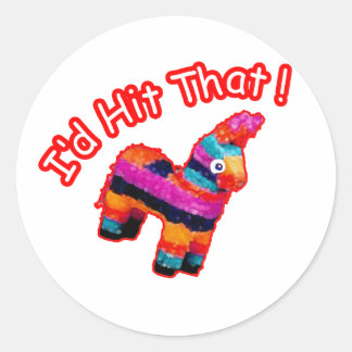 ID HAIT DIE grappige Pinata Ronde Sticker