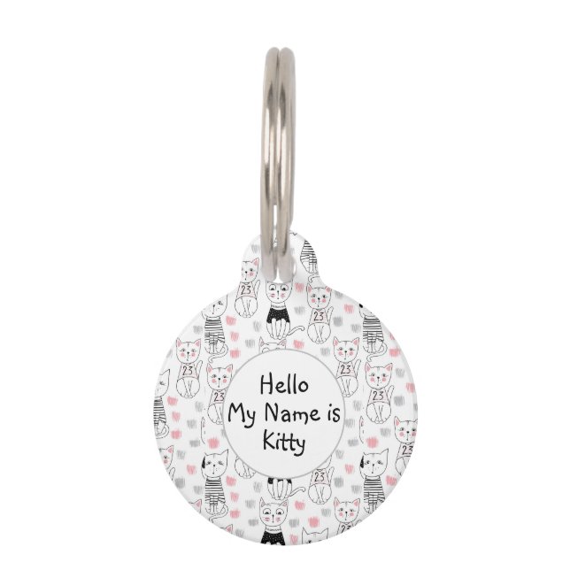 ID-halsband voor katten Huisdierpenning (Voorkant)