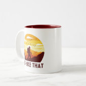 I'd Hike That Funny Hiking  Tweekleurige Koffiemok (Voorkant links)