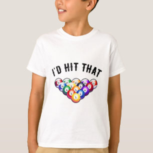 ID Hit dat Billard Player Pool Billard Snooker Po T-shirt