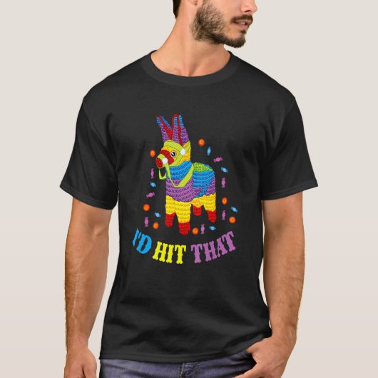 ID Hit dat Pinata Cinco de Mayo Snoep Mexico T-shirt (Voorkant)