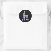 ID hit dat Pinata Shirt Mannen Vrouwen Kinder Cinc Ronde Sticker (Tas)