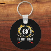 ID hit that - 8-ball pool biljart leuk Sleutelhanger (Voorkant)