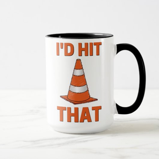 I'd hit that funny autocross design orange cone mok (Rechts)