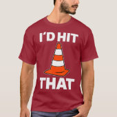 ID Hit that - Funny Autocross Design with Cone T-shirt (Voorkant)