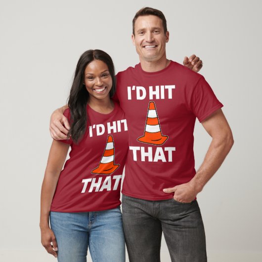 ID Hit that - Funny Autocross Design with Cone T-shirt (Unisex)