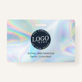 ID Holographic Business Logo Employee Badge (Achterkant)