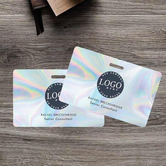 ID Holographic Business Logo Employee Badge