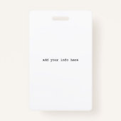 ID-ID-kaart docent docent Badge (Achterkant)