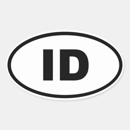ID Idaho Ovale Sticker (Voorkant)