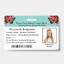 ID Identificatie Kaart School Student Bar Code Badge
