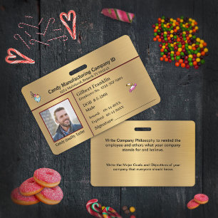 ID Identificatie Medewerker Foto Goud Aangepast Badge