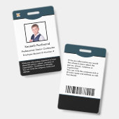 ID Identificatiekaart Bar Code Foto Badge (Voor- en achterkant)