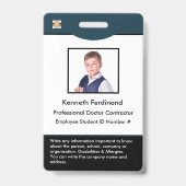 ID Identificatiekaart Bar Code Foto Badge (Voorzijde)