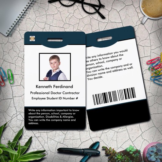 ID Identificatiekaart Bar Code Foto Badge