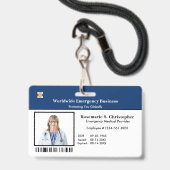 ID Identificatiekaart Bar Code Foto Badge (Voorzijde met lanyard)