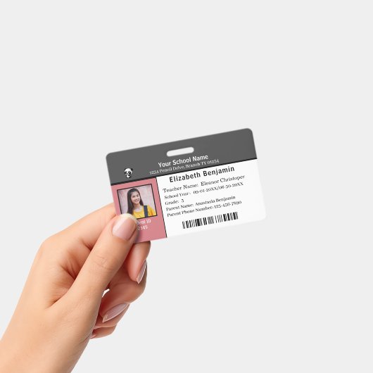 ID Identificatiekaart Bar Code Student School Badge (Handheld)