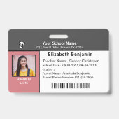 ID Identificatiekaart Bar Code Student School Badge (Voorzijde)