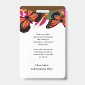 ID-identificatiekaart Kind Student Foto aangepast Badge (Back)