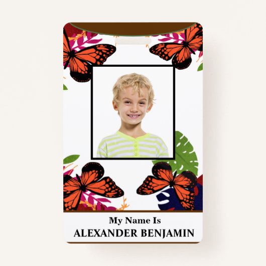 ID-identificatiekaart Kind Student Foto aangepast Badge (Voorkant)