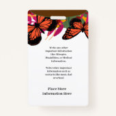 ID-identificatiekaart Kind Student Foto aangepast Badge (Achterkant)