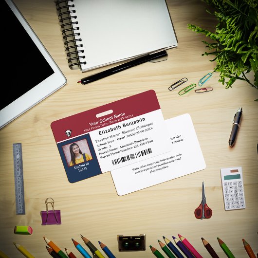 ID Identificatiekaart Student Kind Kinderen School Badge