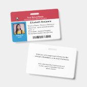 ID Identificatiekaart Student Kind Kinderen School Badge (Voor- en achterkant)