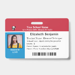 ID Identificatiekaart Student Kind Kinderen School Badge