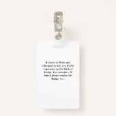 ID-identificatiekaart Werknemer Aangepaste Logo Badge (Achterkant met clip)