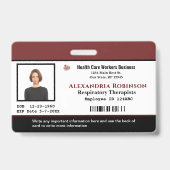ID-identificatiekaart werknemer Business Custom Badge (Voorzijde)