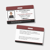 ID-identificatiekaart werknemer Business Custom Badge (Voor- en achterkant)