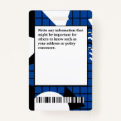 ID Identificatiekaart Werknemer Foto Aangepast Badge (Achterkant)