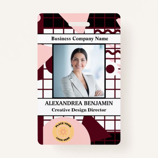 ID Identificatiekaart Werknemer Foto Aangepast Badge (Voorkant)