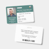 ID-identificatiekaartcode foto Badge (Voor- en achterkant)