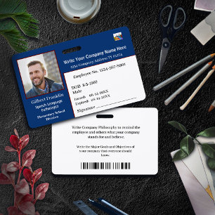 ID-identificatiekaartcode foto Badge