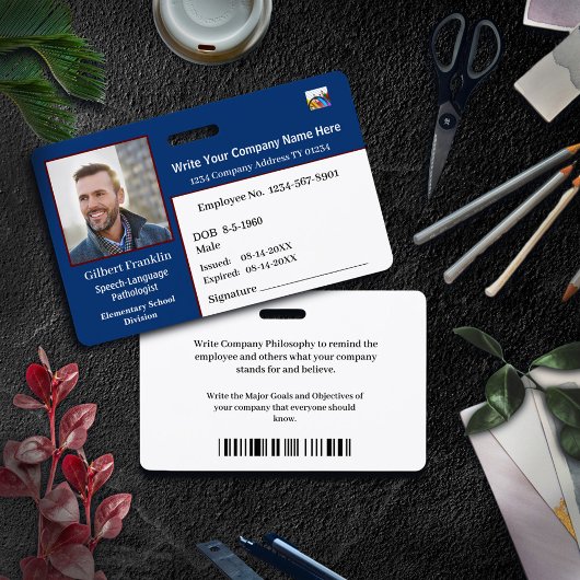 ID-identificatiekaartcode foto Badge